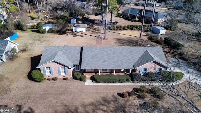 birds eye view of property