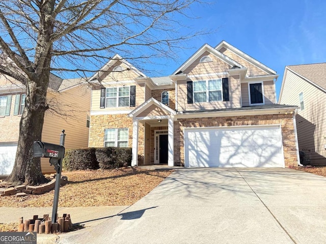 view of front of home featuring a garage