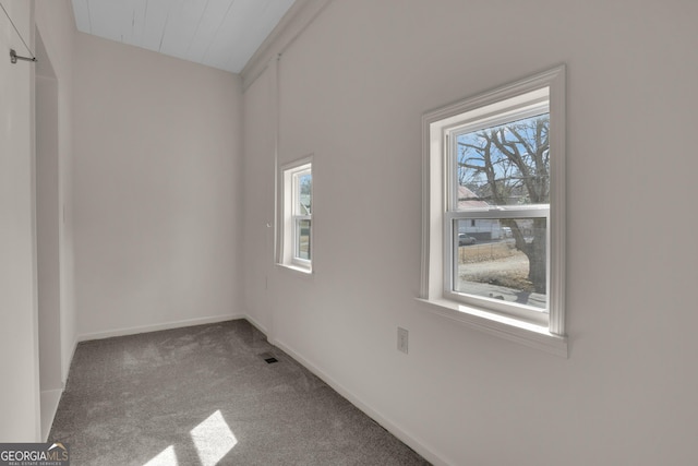 view of carpeted empty room