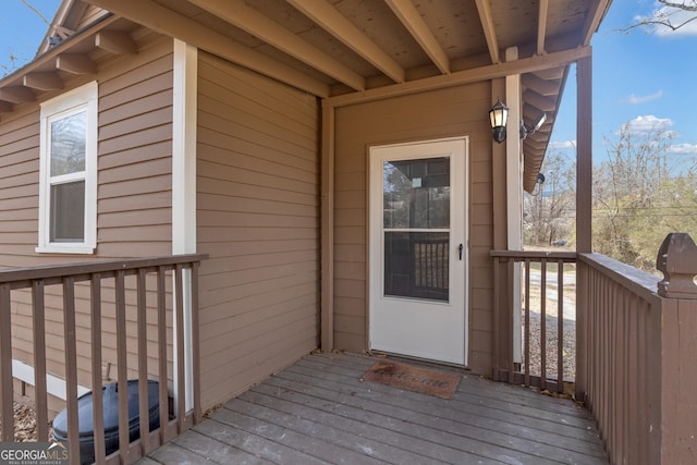 view of wooden deck