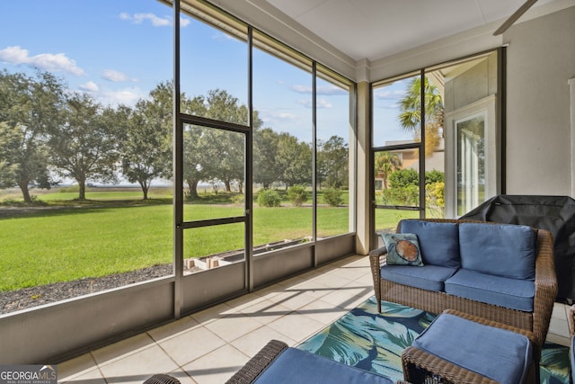 view of sunroom / solarium