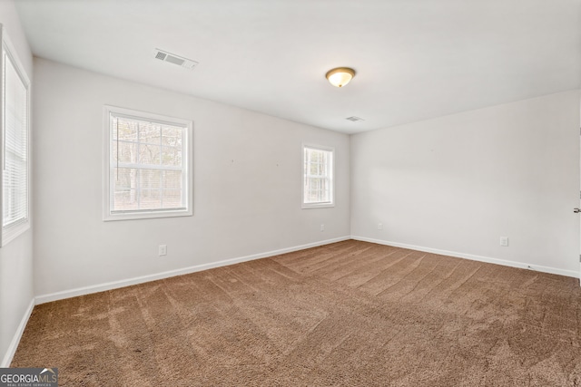 view of carpeted empty room