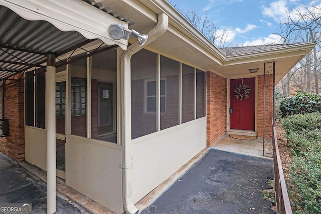 view of doorway to property