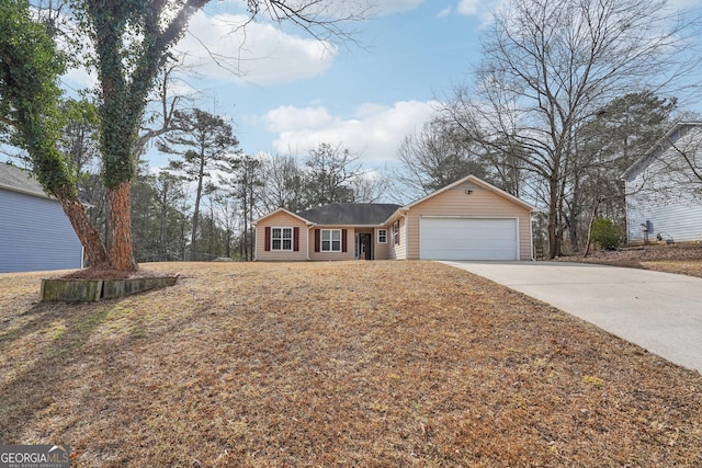 ranch-style home with a garage