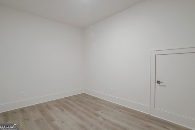 empty room featuring light hardwood / wood-style flooring