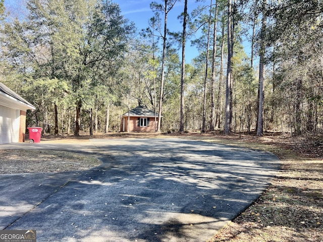 view of road with driveway