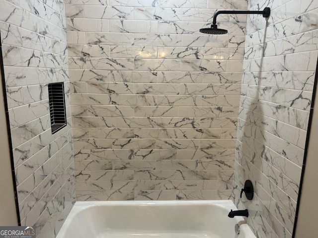 full bathroom featuring washtub / shower combination