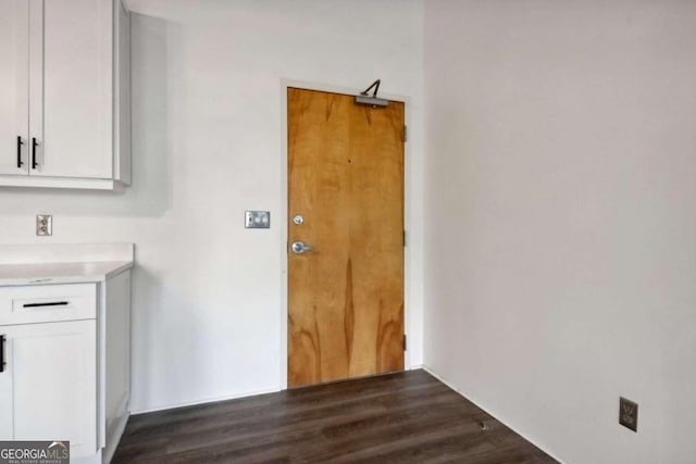 washroom featuring dark hardwood / wood-style flooring