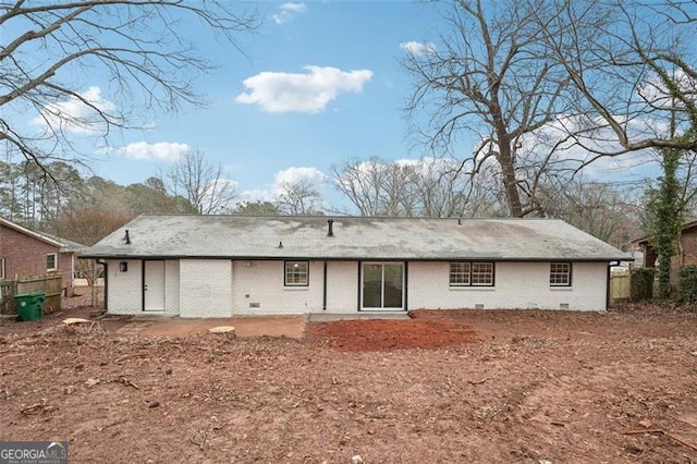 rear view of property with a patio