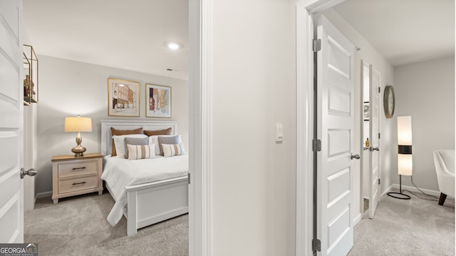 view of carpeted bedroom