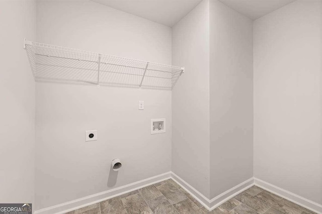 laundry room featuring hookup for a washing machine, electric dryer hookup, and wood-type flooring