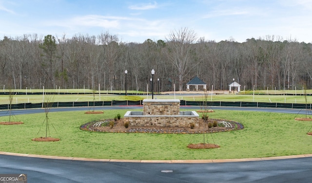 view of home's community featuring a yard and a gazebo