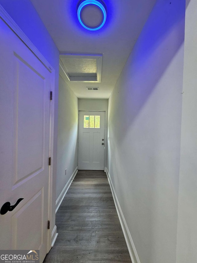 entryway featuring dark hardwood / wood-style flooring