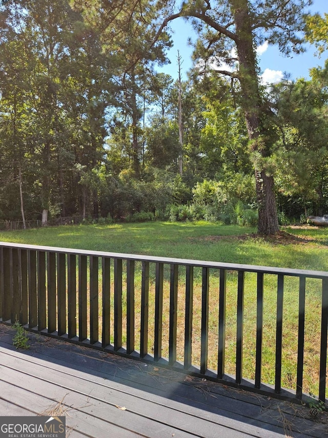 view of yard featuring a deck