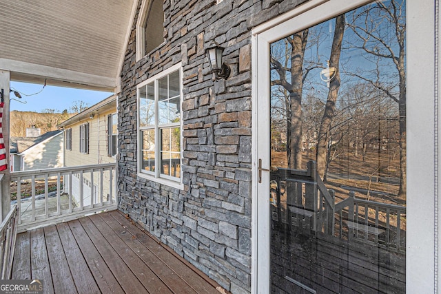 view of wooden deck