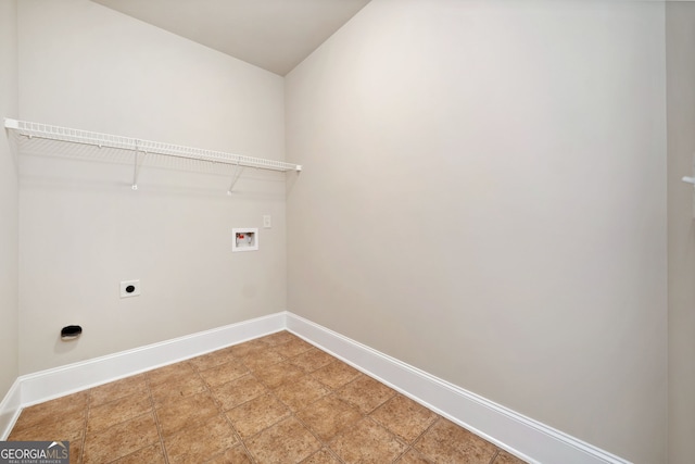 washroom featuring hookup for an electric dryer and hookup for a washing machine