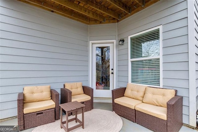 view of patio with outdoor lounge area