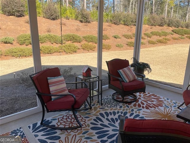 sunroom with plenty of natural light