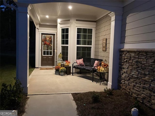 view of doorway to property