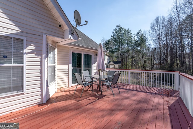 view of wooden deck