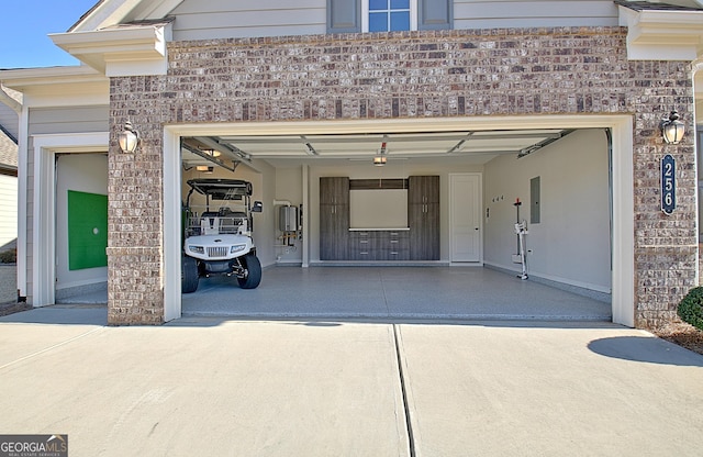 garage featuring electric panel