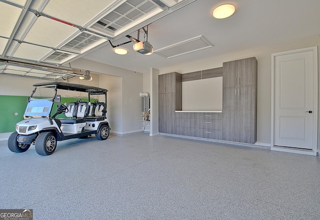 garage featuring a garage door opener