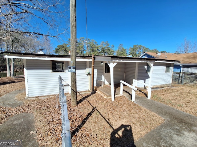 view of front of home