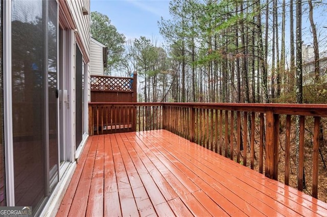 view of wooden terrace