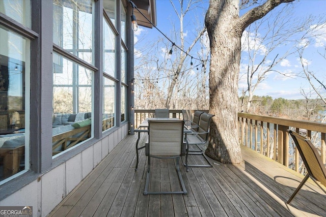 view of wooden terrace