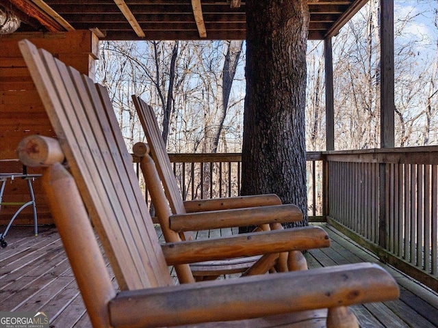 view of wooden terrace