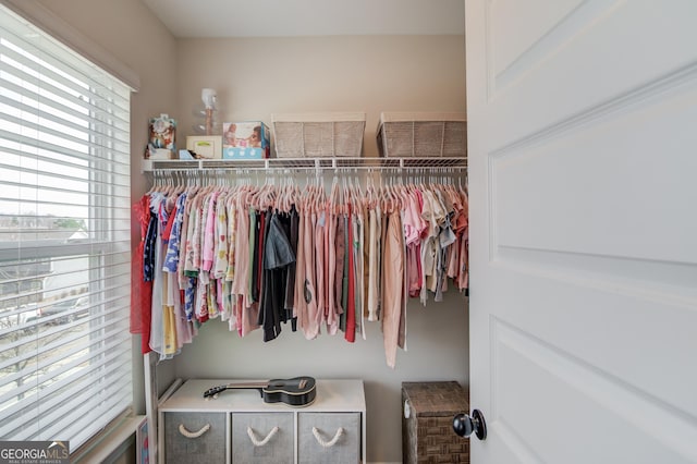 view of walk in closet