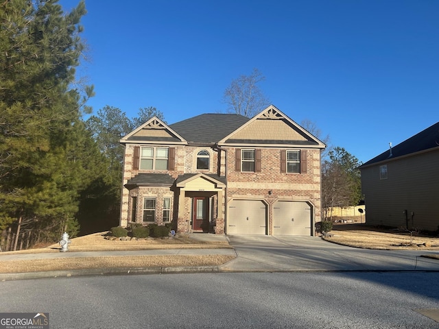 view of front of house featuring a garage