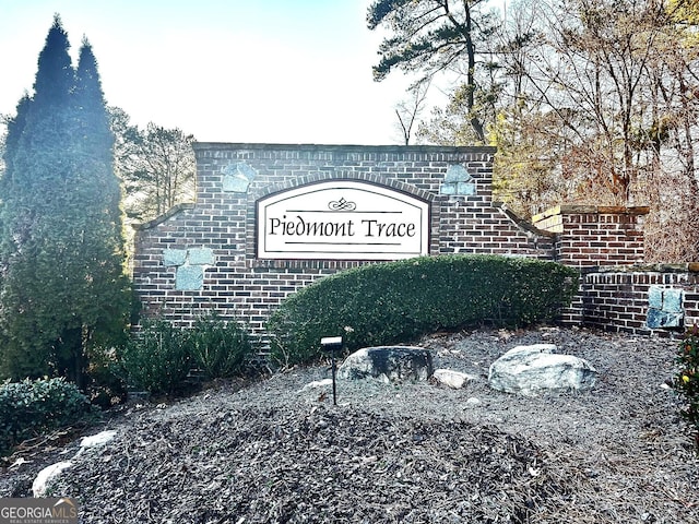 view of community sign