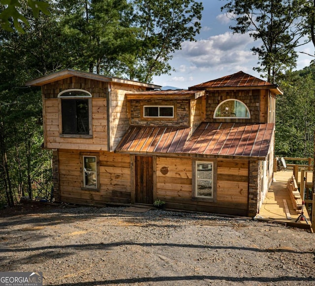 170 Community Hill Dr Unit 54, Blue Ridge, GA 30513 - rustic home featuring a standing seam roof and metal roof