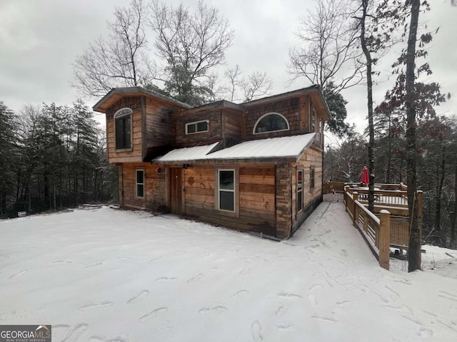 170 Community Hill Dr Unit 54, Blue Ridge, GA 30513 - snow covered property featuring stone siding