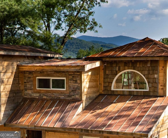 170 Community Hill Dr Unit 54, Blue Ridge, GA 30513 - view of side of property featuring a mountain view, a standing seam roof, and metal roof