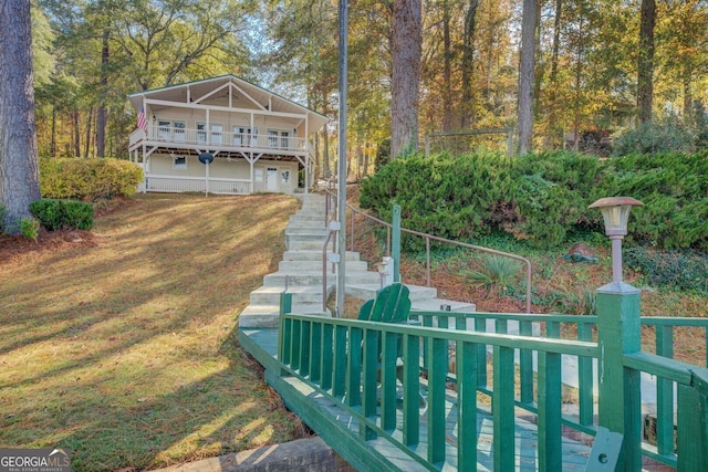 exterior space with a wooden deck