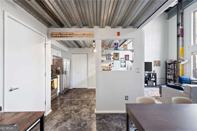 kitchen featuring stainless steel electric stove