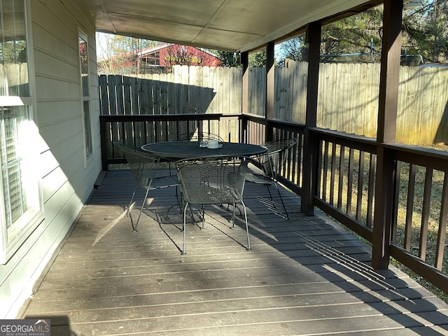 view of wooden terrace