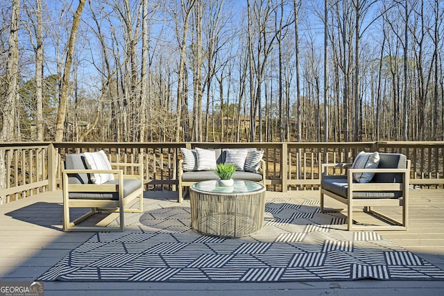 201 Windflower Ct, Canton, GA 30115 - wooden terrace with an outdoor hangout area