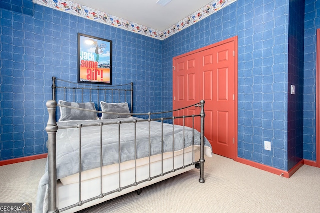 view of carpeted bedroom