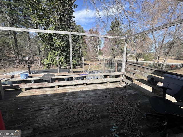 exterior space featuring a deck