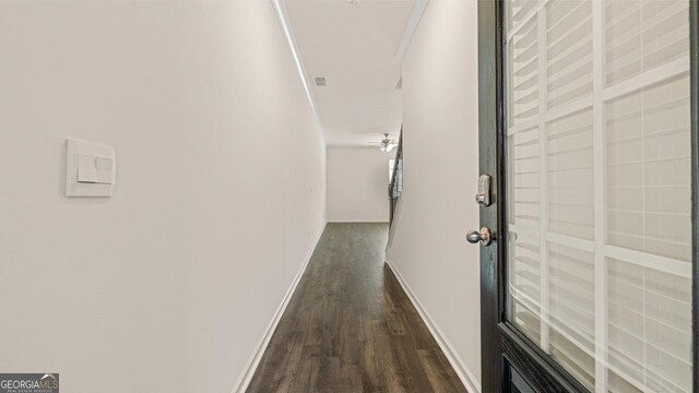 321 Sound Cir, Stockbridge, GA 30281 - corridor featuring dark hardwood / wood-style floors