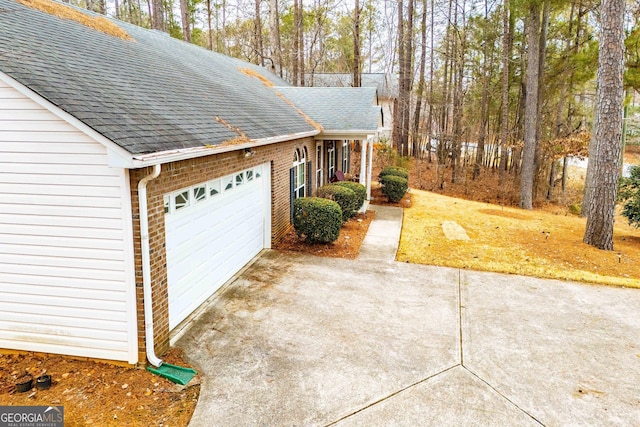 view of home's exterior featuring a garage