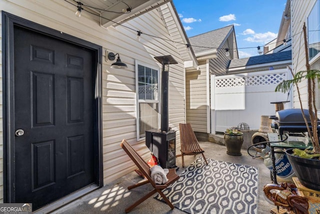 view of patio / terrace featuring a grill