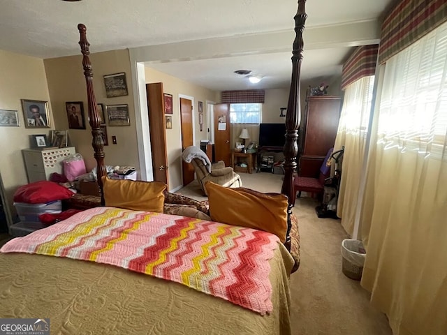 view of carpeted bedroom