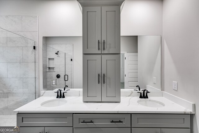 8981 Callaway Lot 87Silva, Winston, GA 30187 - full bath with a sink, a stall shower, and double vanity