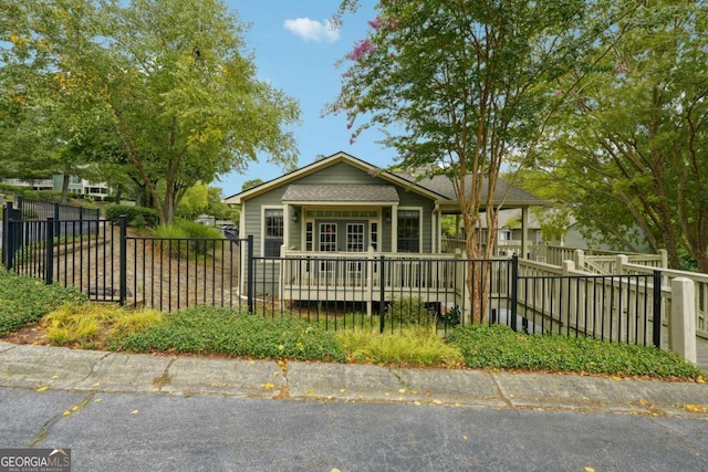 bungalow-style house with covered porch