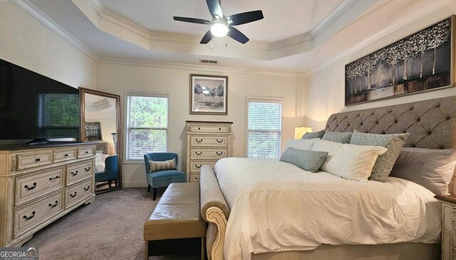 living room featuring ornamental molding, ceiling fan, and dark hardwood / wood-style flooring