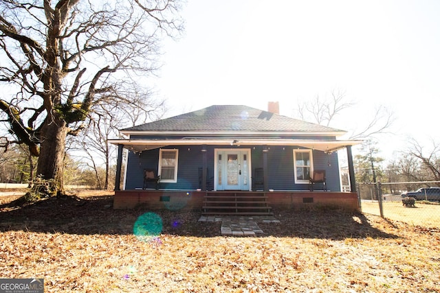 bungalow-style home featuring covered porch